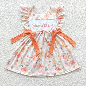 GSD0307 baby girl clothes embroidery mama's girl mother's day dress