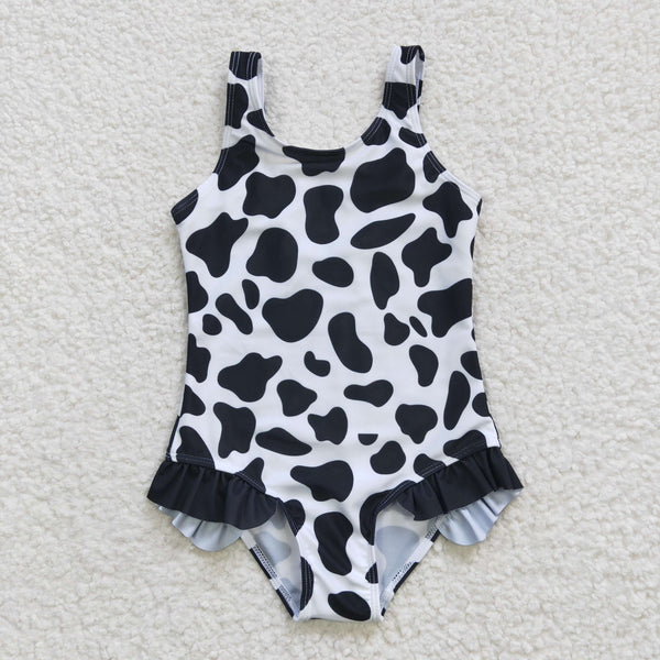S0051 baby girl clothes cow print summer swimsuit