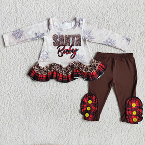 6 A18-5 baby girl clothes santa baby winter outfits christmas set-promotion 2023.11.4