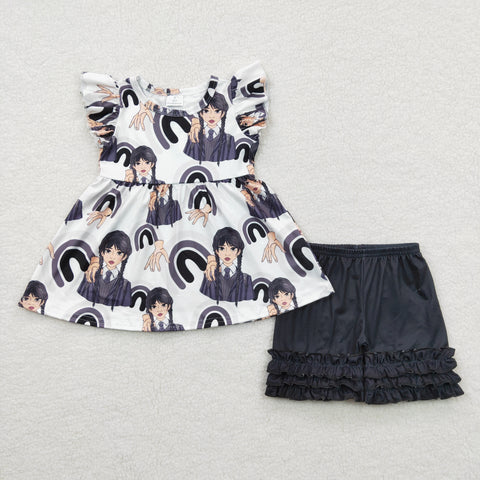GSSO0259 girl summer shorts set toddler girl summer outfit