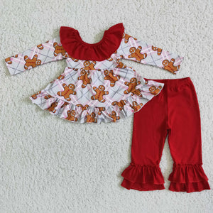 6 B8-5 baby girl clothes red cartoon winter christmas outfits-promotion 2023.12.2