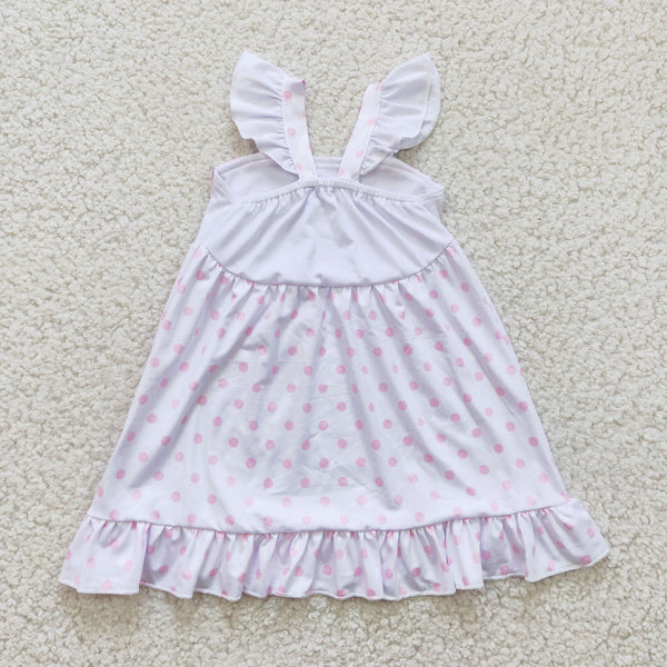 GLD0173 baby girl clothes bunny easter dress