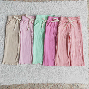 girl spring cotton colorful long pants