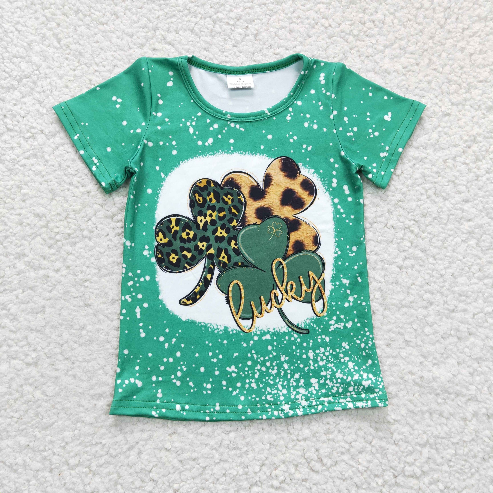 GT0109 baby boy clothes  green St. Patrick's Day tshirt