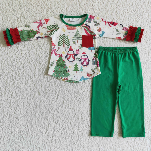 GLP0179 toddler girl clothes christmas outfits for kids