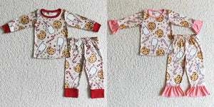 toddler clothes milk matching christmas pajamas set