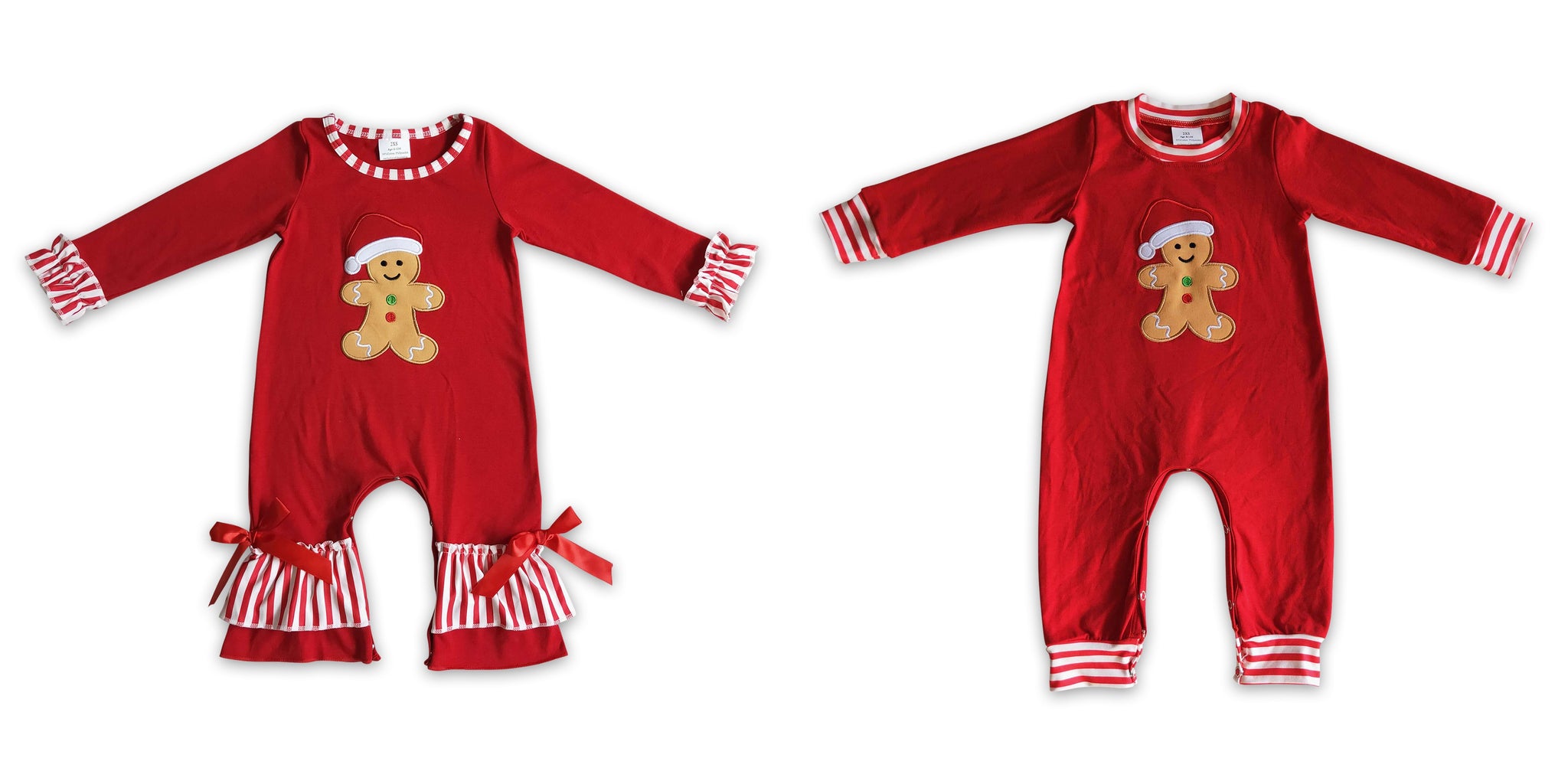 baby clothes red matching christmas romper