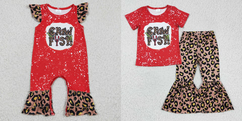 toddler girl clothes red crawfish matching clothing