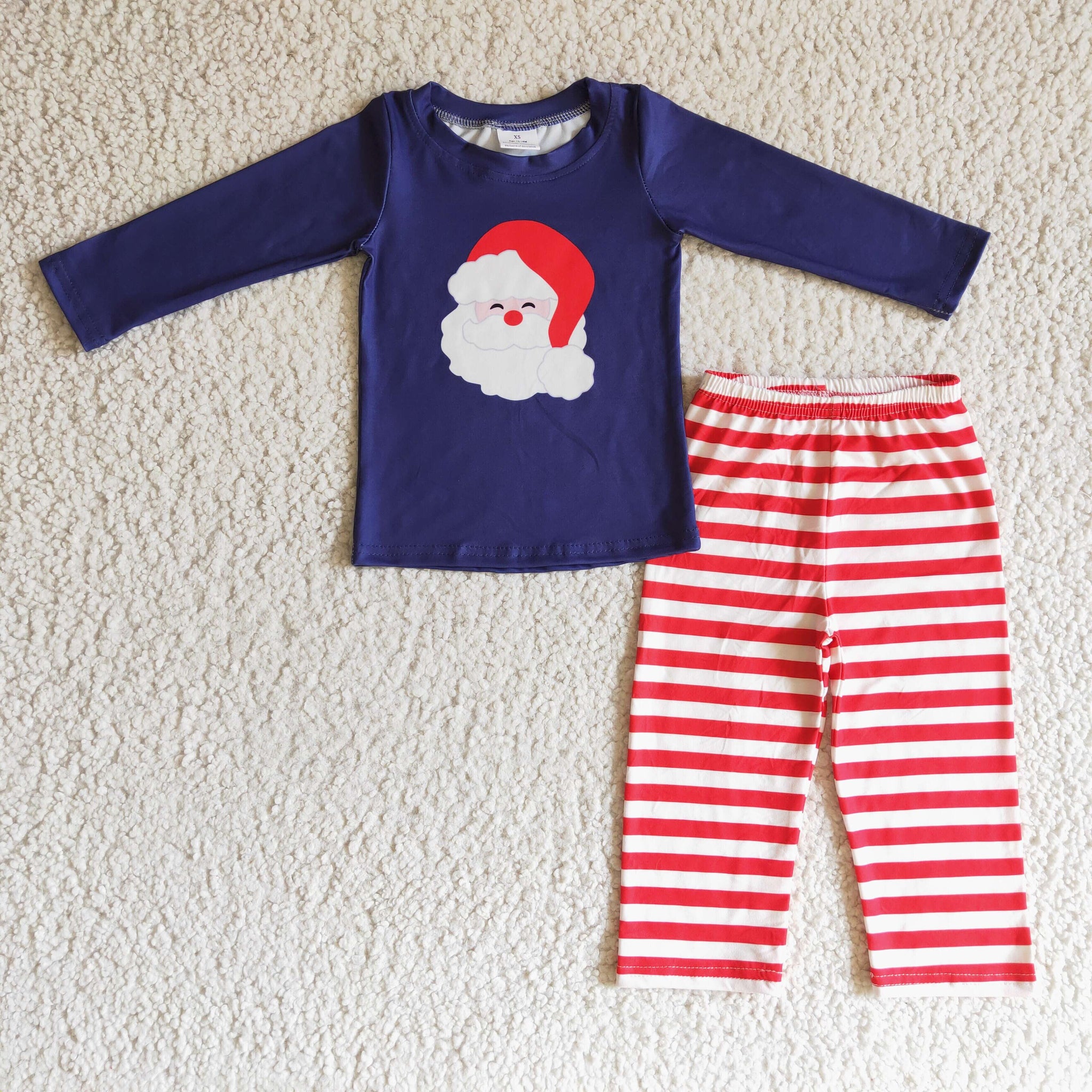 BLP0091 baby boy clothes navy santa claus christmas outfits
