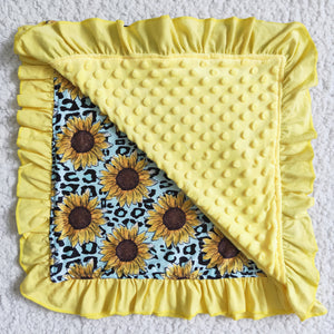 sunflower yellow baby blanket