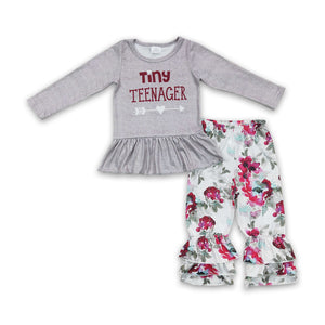 6 B12-17 baby girl clothes grey tiny winter outfits-promotion 2023.8.7