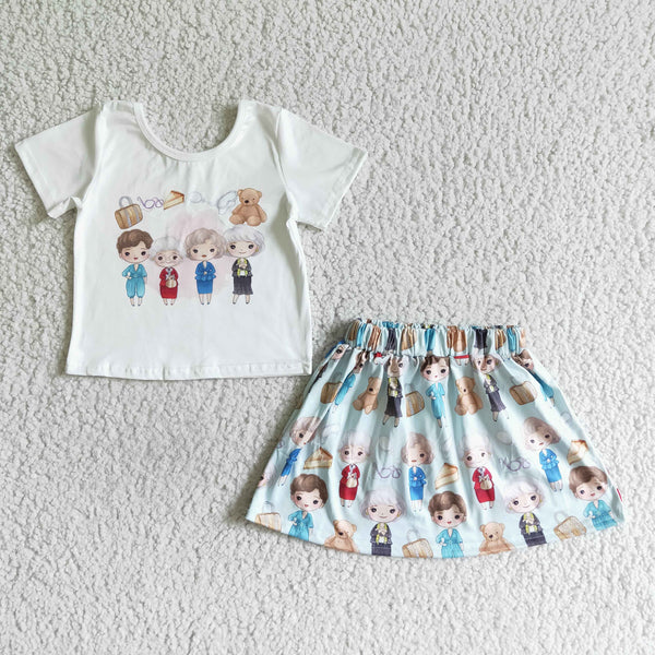 GSD0120 girl summer skirt set