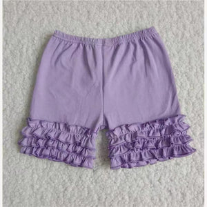 girl summer purple icing shorts