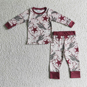 BLP0117 baby boy clothes star winter pajamas