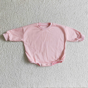 LR0163 baby clothes pink sweater winter bubble