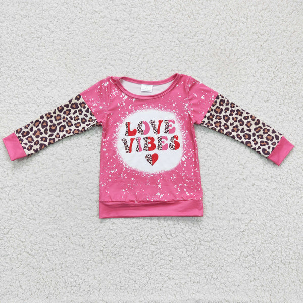 GT0071 baby girl clothes love vibes valentines day shirt