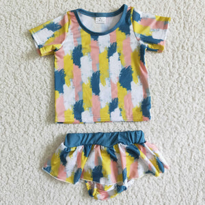 kids clothes summer colorful swimsuit