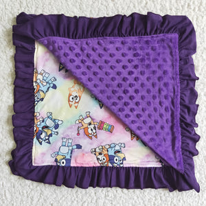 baby blanket cartoon purple