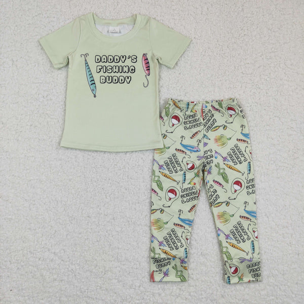 BSPO0038 baby boy clothes daddy's fishing fall spring outfits