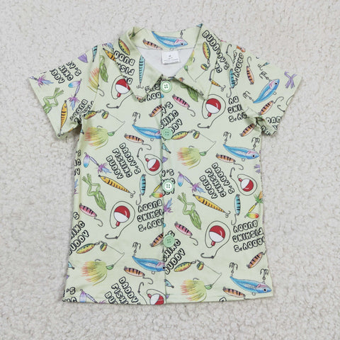 BT0125 baby boy clothes fish summer tshirt top