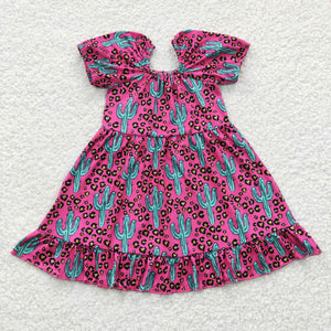 GSD0305 baby girl clothes cactus summer dress