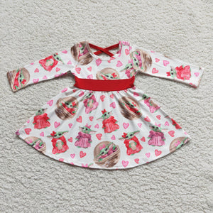6 A2-4 baby girl clothes girl valentines day dress