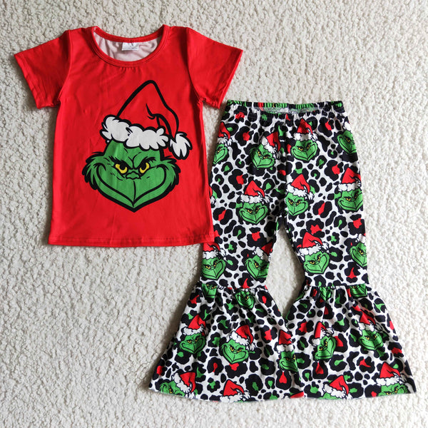 GSPO0162 toddler girl clothes christmas clothes cartoon set