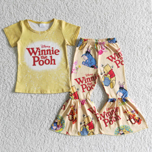 GSPO0014 toddler girl clothes yellow cartoon fall spring set-promotion 2024.3.9 $5.5