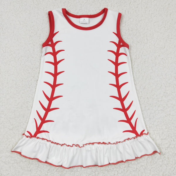 GSD0295 baby girl clothes baseball summer dress