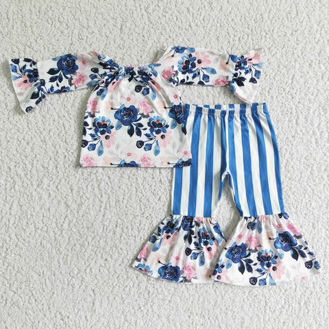 GLP0004 baby girl clothes winter fall floral stripe set-promotion 2023.12.16