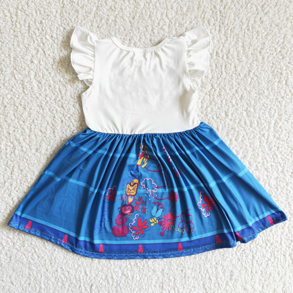 C4-30 baby girl clothes cartoon blue summer dresses-promotion 2023.12.16