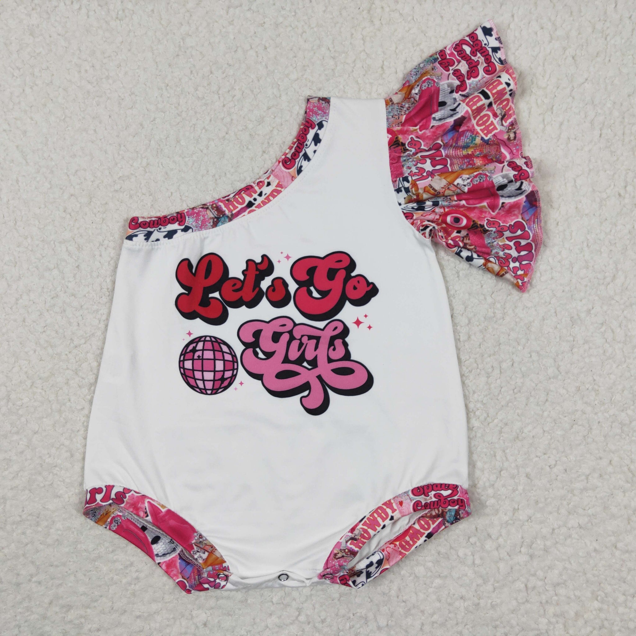 SR0319 baby girl clothes let's go girls summer bubble