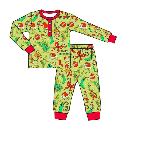 BLP0073 toddler christmas outfit pajamas set