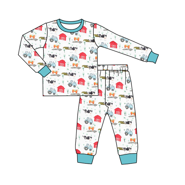 sleepwear children clothes farm winter pajama set