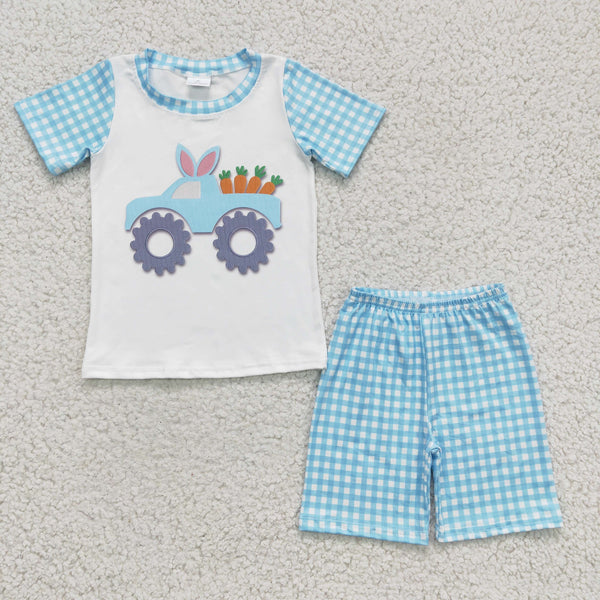BSSO0091 baby boy clothes blue easter outfits