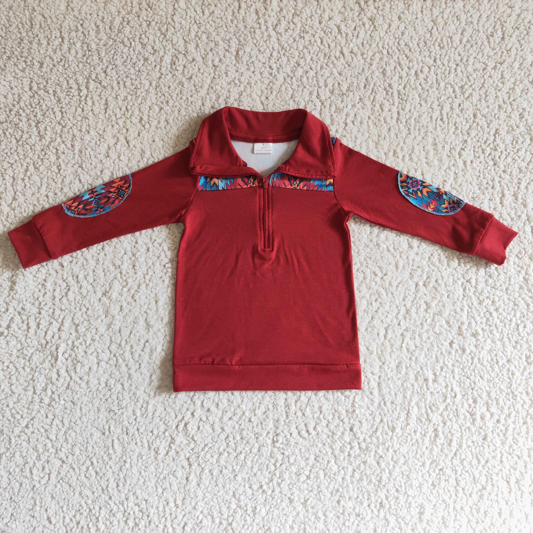 BT0080 baby boy clothes zipper shirt winter top