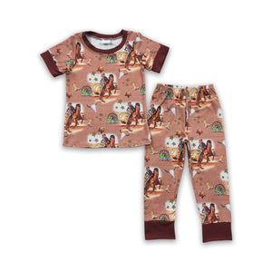 BSPO0061 kids clothes boys western fall spring outfits