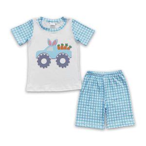 BSSO0091 baby boy clothes blue easter outfits