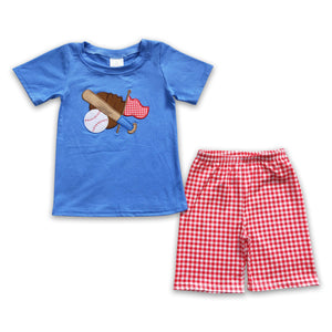 BSSO0134 kids clothes boys embroidery summer outfits