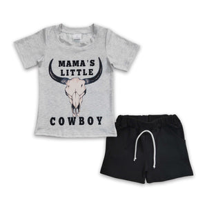 BSSO0192 baby boy clothes cowboy shorts set summer outfit