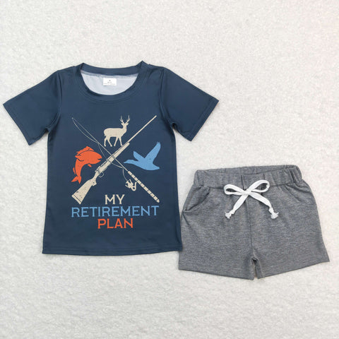 BSSO0475 baby boy clothes boy my retirement plan summer outfits