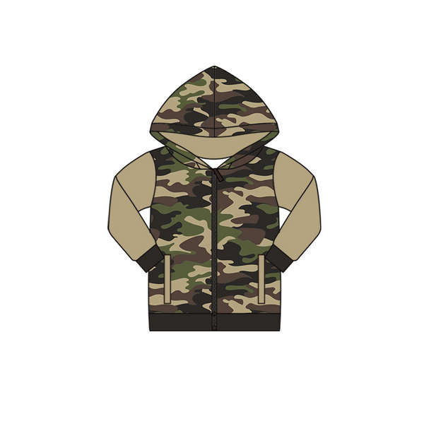 BT0085 baby boy clothes winter camouflage hoodies jackets
