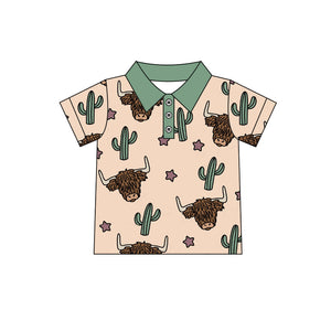 BT0143 pre-order baby boy clothes cow summer tshirt