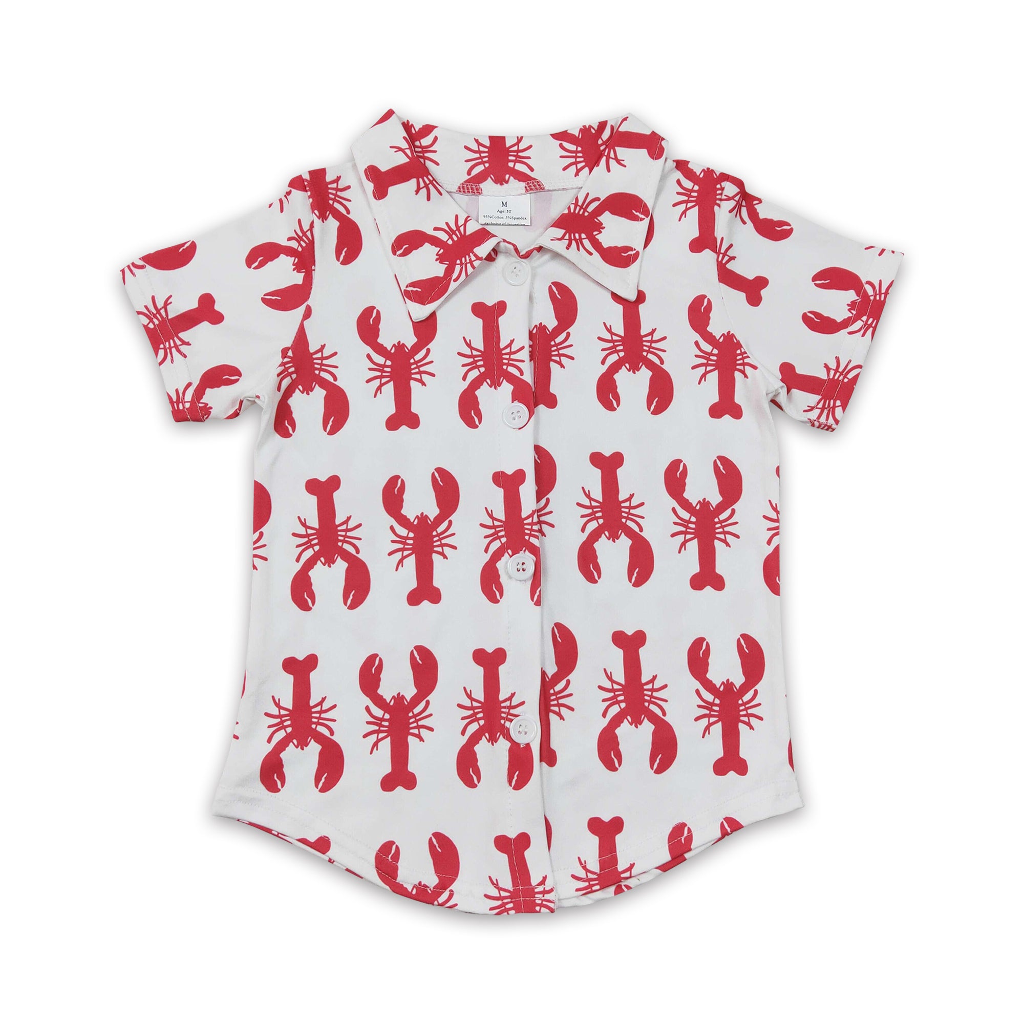 BT0161 baby boy clothes crawfish summer tshirt