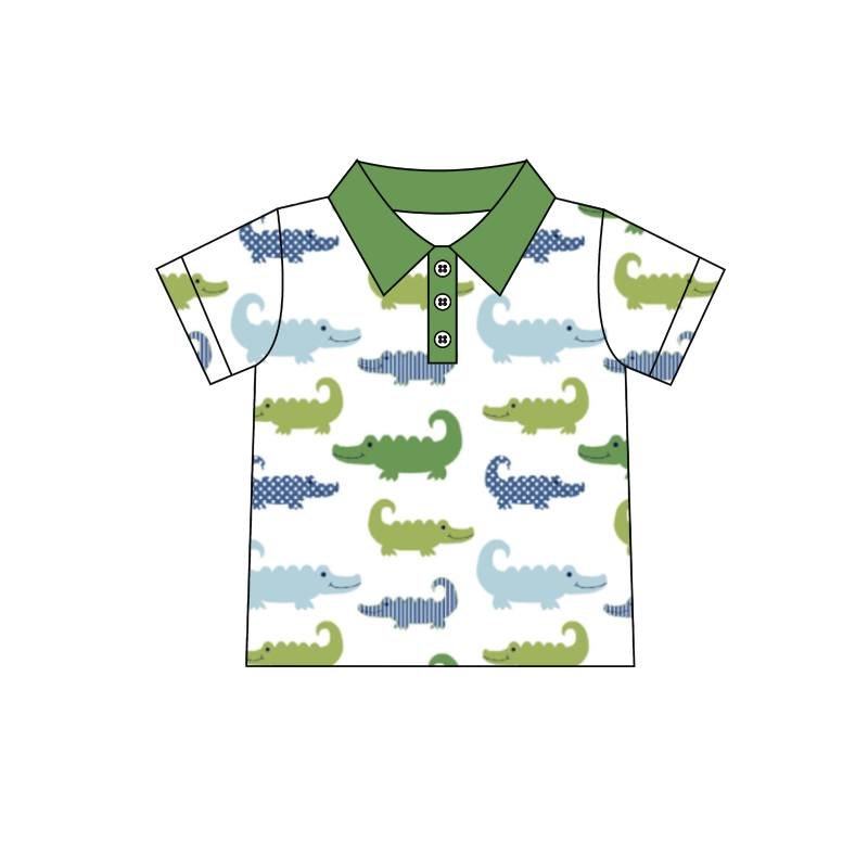 BT0199 pre-order crocodile kids clothes boys summer tshirt