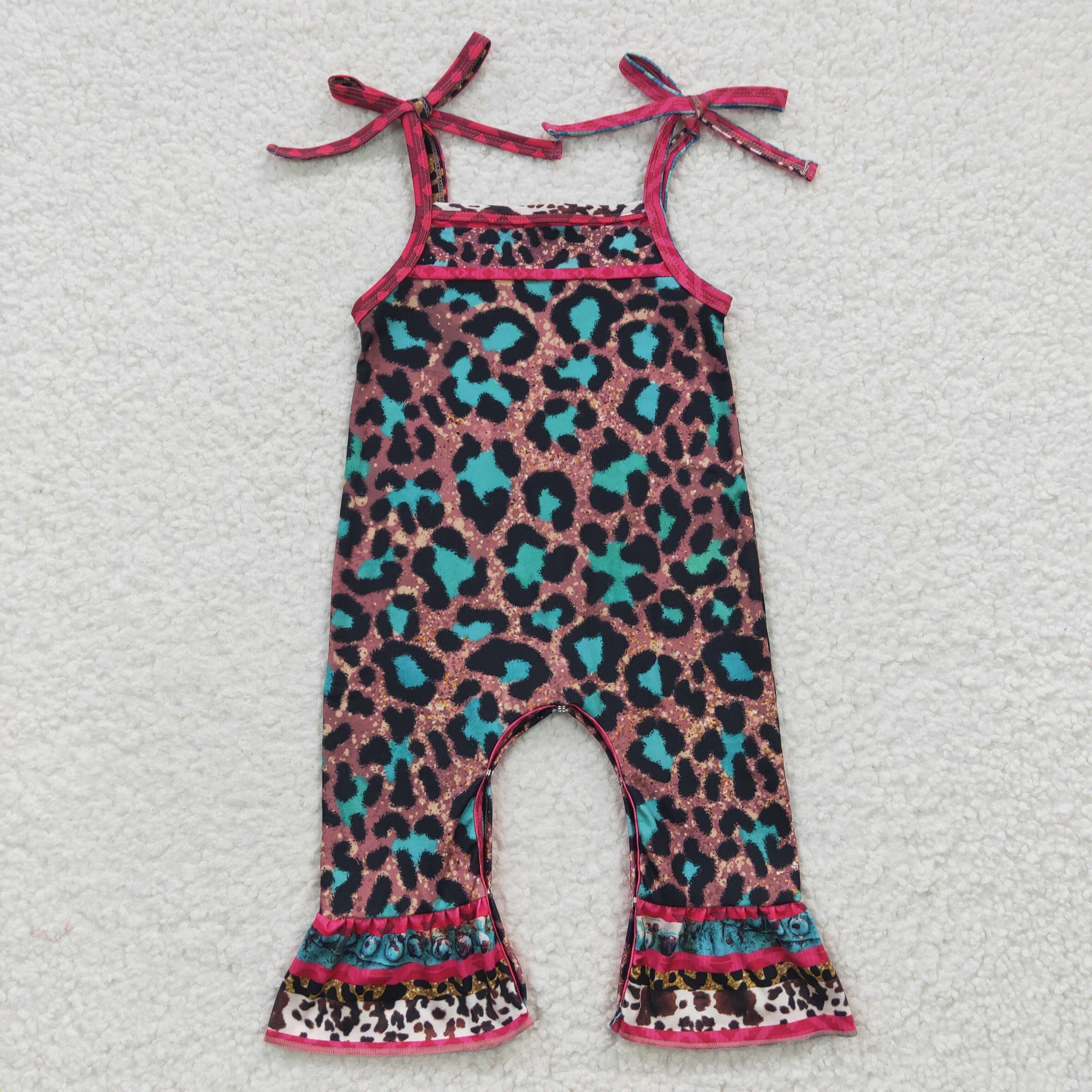 SR0229 baby clothes leopard summer romper