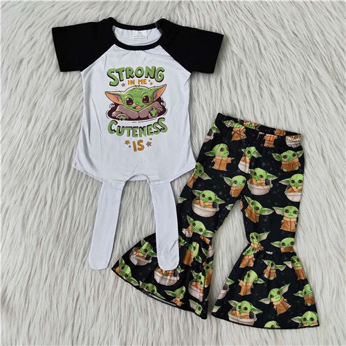 E1-2 toddler girl clothes strong short sleeve fall spring set-promotion 2023.8.28