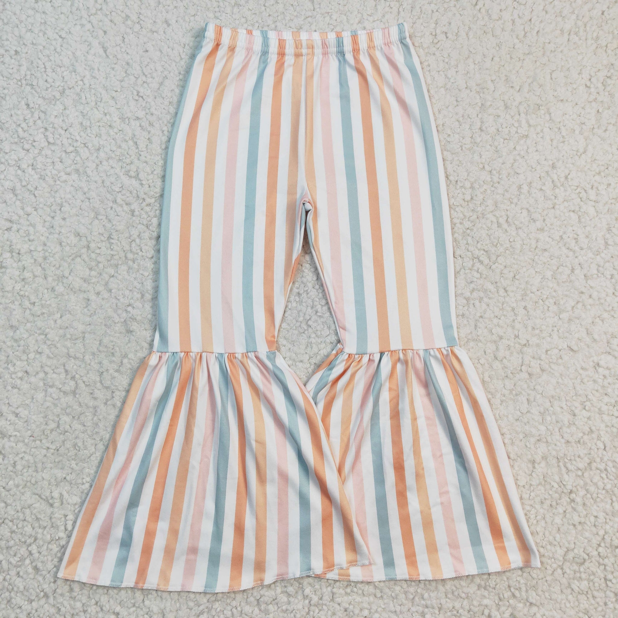 P0059 baby girl clothes stripe bell bottom pant flare pants