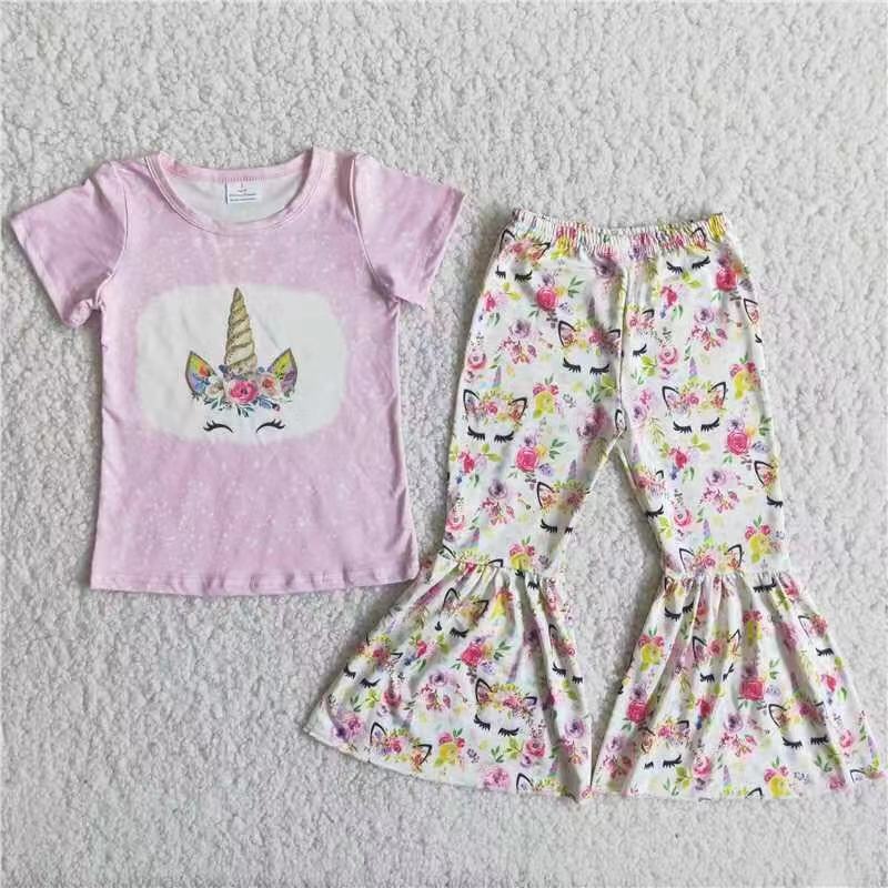 C0-9 kids clothes girls girl bell bottom outfit-promotion 2023.7.24