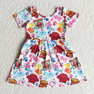 E7-5 girl cartoon summer short sleeve dress-promotion 2023.12.30